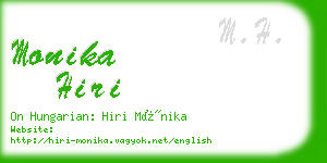 monika hiri business card